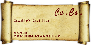 Csathó Csilla névjegykártya