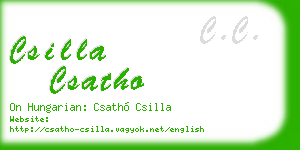csilla csatho business card
