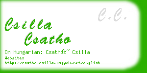 csilla csatho business card